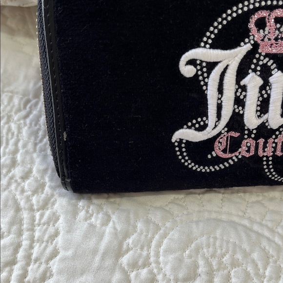 Juicy Couture Black and Pink Embroidered Wallet Y2K - Picture 3 of 6